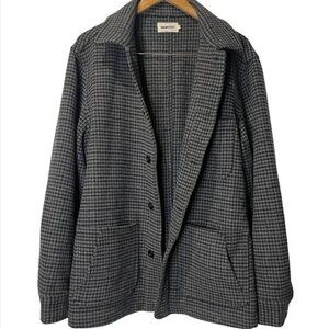TAYLOR STITCH The Ojai Wool Chore Jacket Ash Gray Houndstooth Guncheck 42 Large